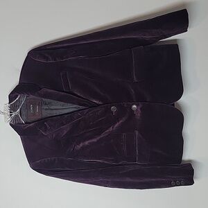 Vintage J.Crew Purple Velvet Schoolboy Blazer y2k size 4
